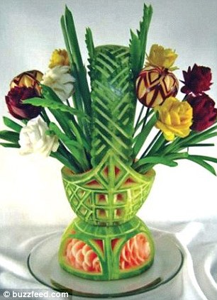 日本廚師愛刻西瓜 闖出名聲被贊“米開朗琪羅”