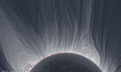 捷克科學家公布一組罕見、最清晰日冕照片