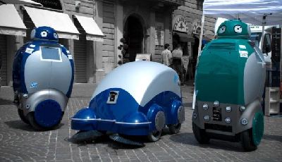 歐洲智能機(jī)器人能“看”能走 穿越大街小巷上門(mén)收垃圾