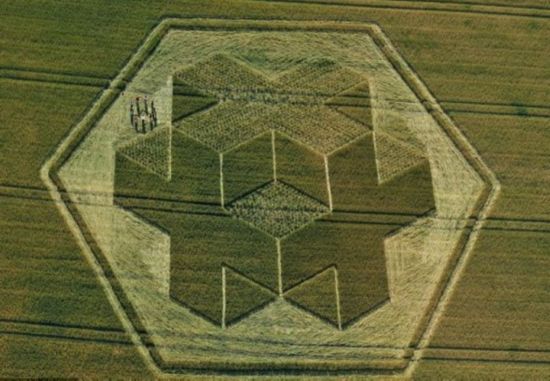 英國UFO之都再現(xiàn)三維麥田怪圈(組圖)