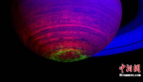 組圖：“卡西尼”探測器拍到美麗土星極光