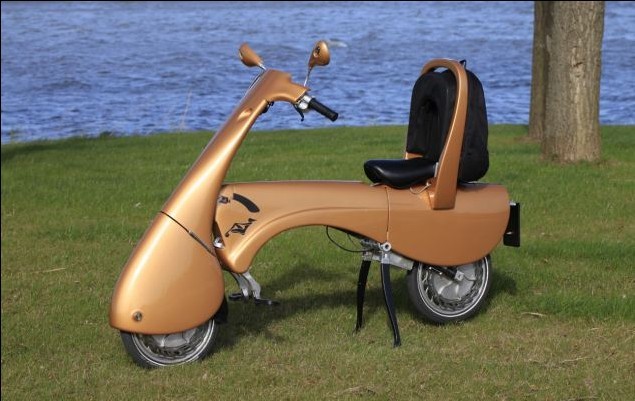 匈牙利研制可折疊電動摩托車 免除搶車位尷尬很環(huán)保