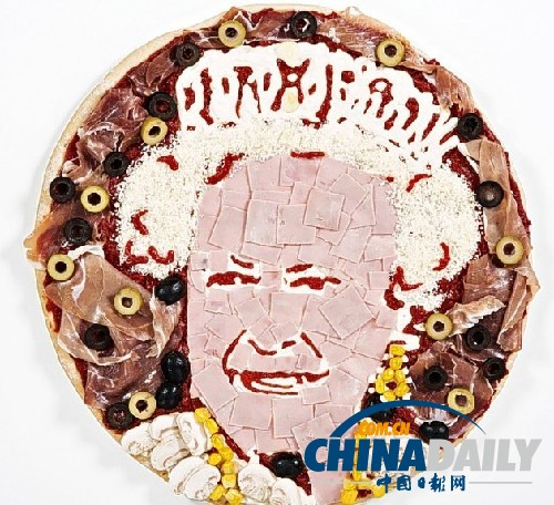 名人臉譜披薩出爐 凱特、辣妹、奧巴馬個個美味
