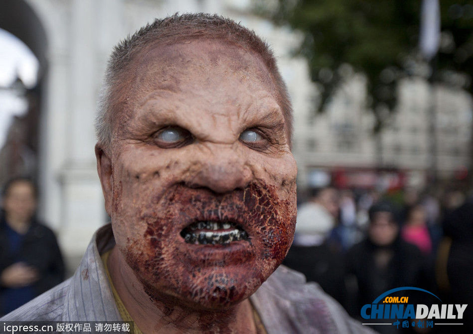 數(shù)千“僵尸”集體出街 英國倫敦變“鬼城”