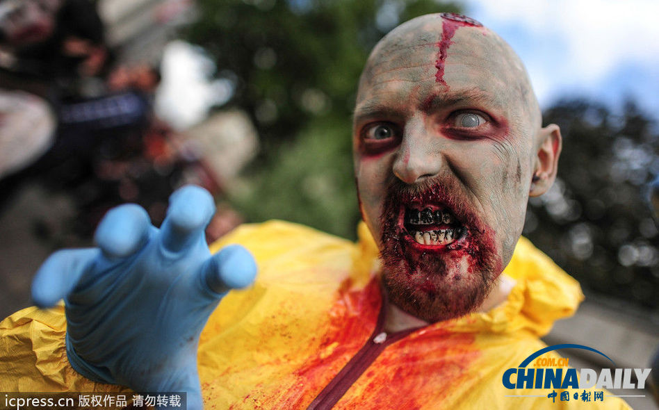 數(shù)千“僵尸”集體出街 英國倫敦變“鬼城”