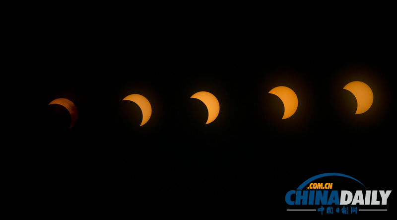 罕見全環食亮相蒼穹 引全球民眾“追日”（組圖）