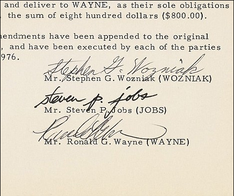 10%股份僅換800美元！蘋果第三創始人35年前撤股書將拍賣