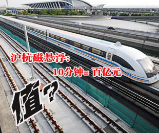 滬杭磁懸浮項目遭質疑 數百億項目值不值