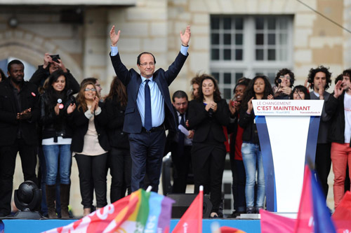 獨家:法國社會黨沖刺拉票 10萬人集會支持奧朗德
