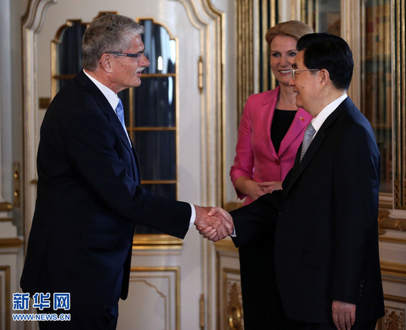 胡錦濤會見丹麥議長