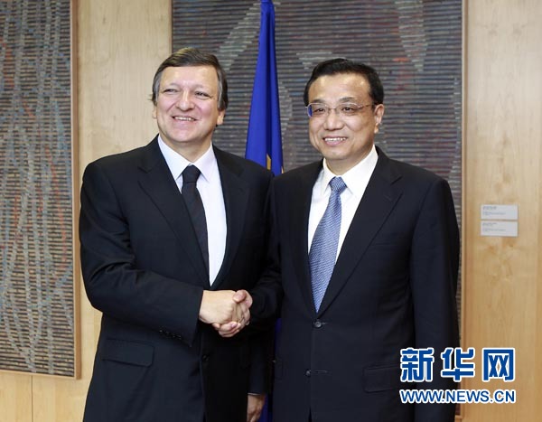 李克強會見歐盟委員會主席巴羅佐