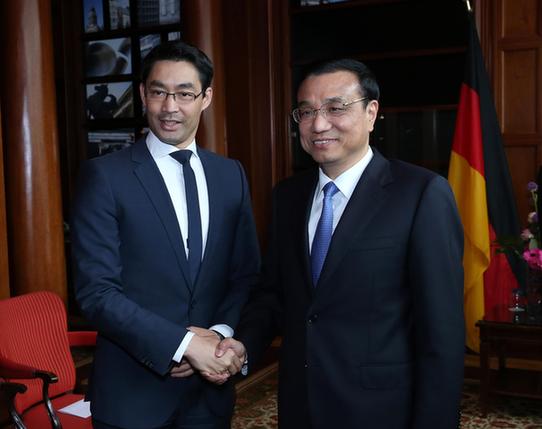 李克強會見德國副總理兼經(jīng)濟部長