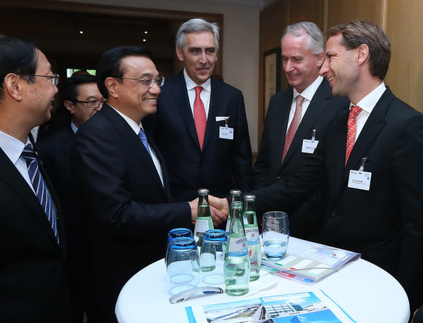 李克強(qiáng)會(huì)見德國工商界人士