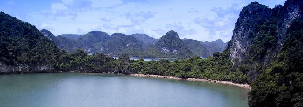 山清水秀的越南漁村風光