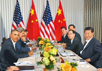 習近平同奧巴馬總統舉行中美元首會晤