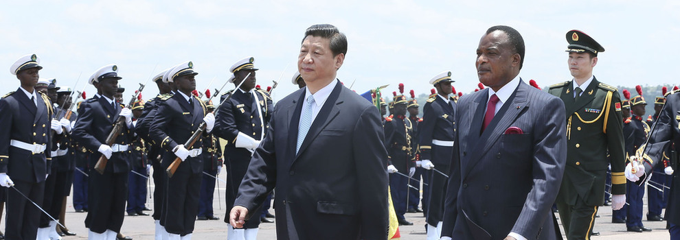 習近平抵達布拉柴維爾開始對剛果共和國進行國事訪問