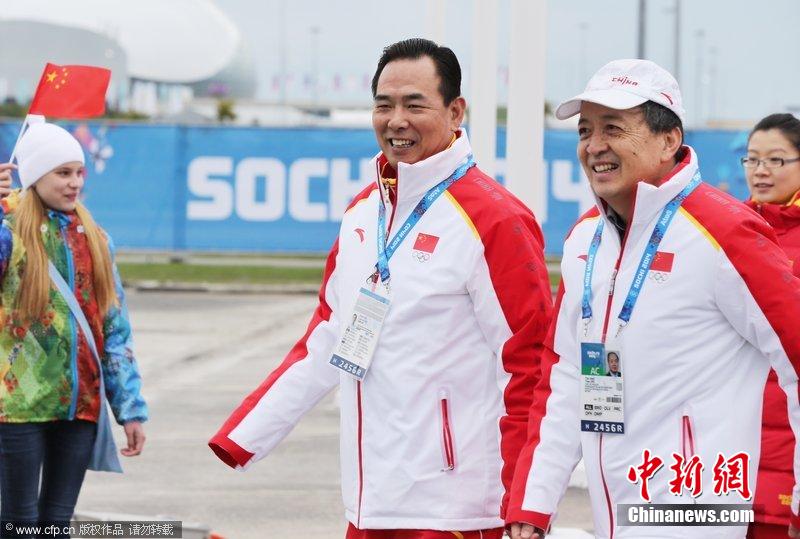 索契冬奧會中國代表團舉行升旗儀式