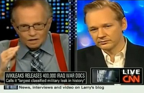 “維基解密”創始人不滿CNN 拿拉里·金“撒氣”