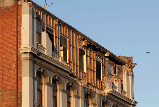 新西蘭強震致部分房屋墻體倒塌