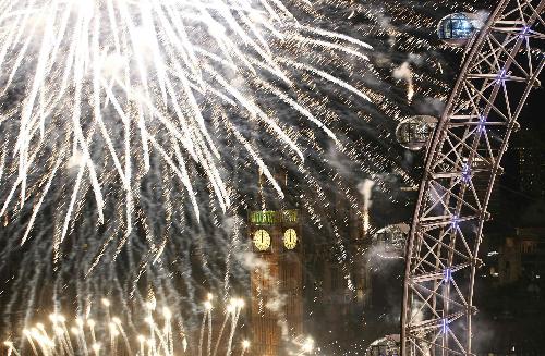 各國喜迎2011年 焰火絢麗奪目、水晶球桑巴舞助興
