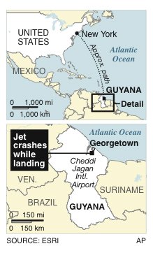 圭亞那雨夜急降機身斷裂 奇跡兩度發生163人全部生還