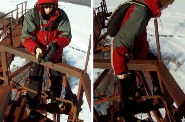 英男子120米高處跳傘出意外 墜落雪地幸運生還