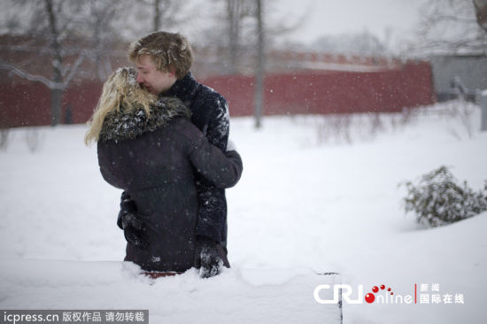 俄首都莫斯科遭50年一遇大雪襲擊