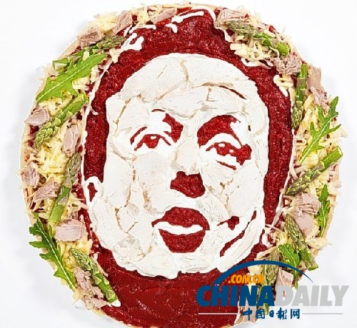 名人臉譜披薩出爐 凱特、辣妹、奧巴馬個個美味