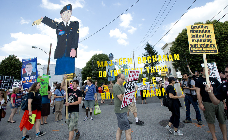 美大兵曼寧泄密案迎來終審 支持者游行示威（組圖）