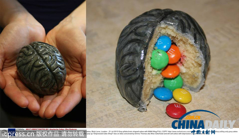 英國“抑郁蛋糕店”出售灰色點心 呼吁關注心理健康