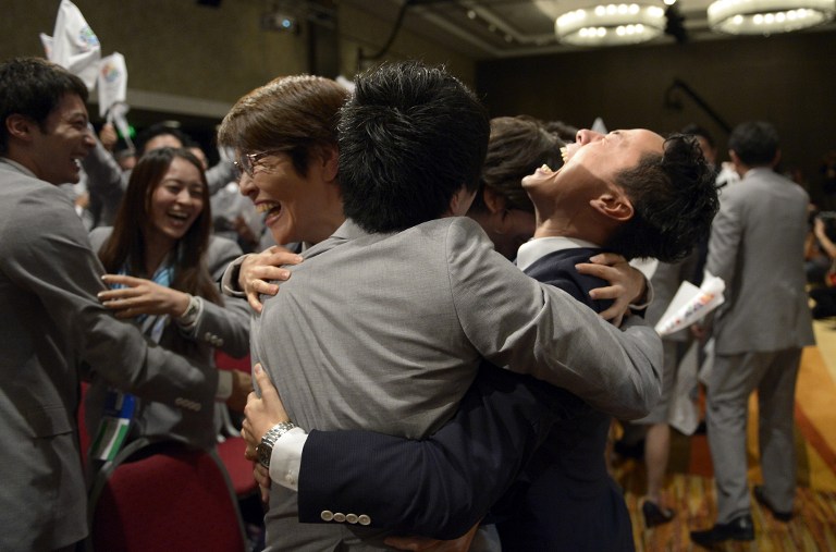 東京獲得2020年夏季奧運(yùn)會(huì)舉辦權(quán) 民眾喜極而泣