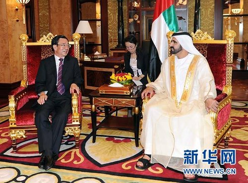 賀國(guó)強(qiáng)會(huì)見(jiàn)阿聯(lián)酋副總統(tǒng)兼總理