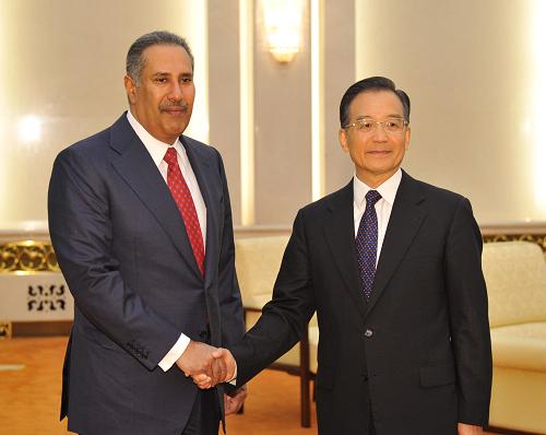 溫家寶會(huì)見卡塔爾首相