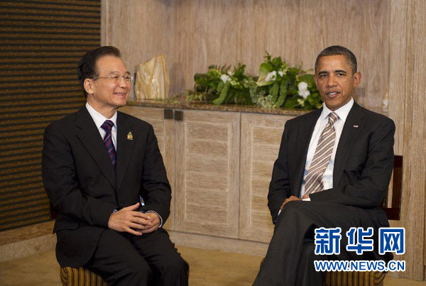 溫家寶會(huì)見(jiàn)美國(guó)總統(tǒng)奧巴馬