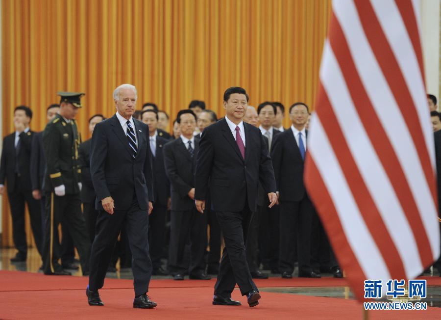 習近平舉行儀式歡迎美國副總統拜登訪華