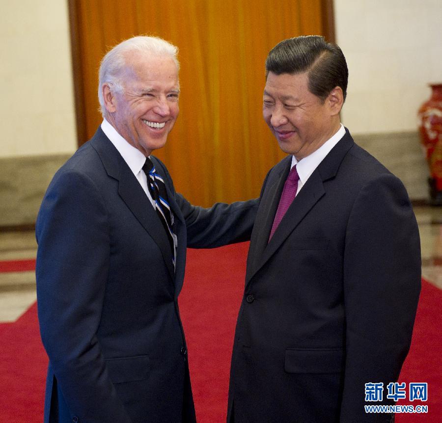 習近平舉行儀式歡迎美國副總統拜登訪華