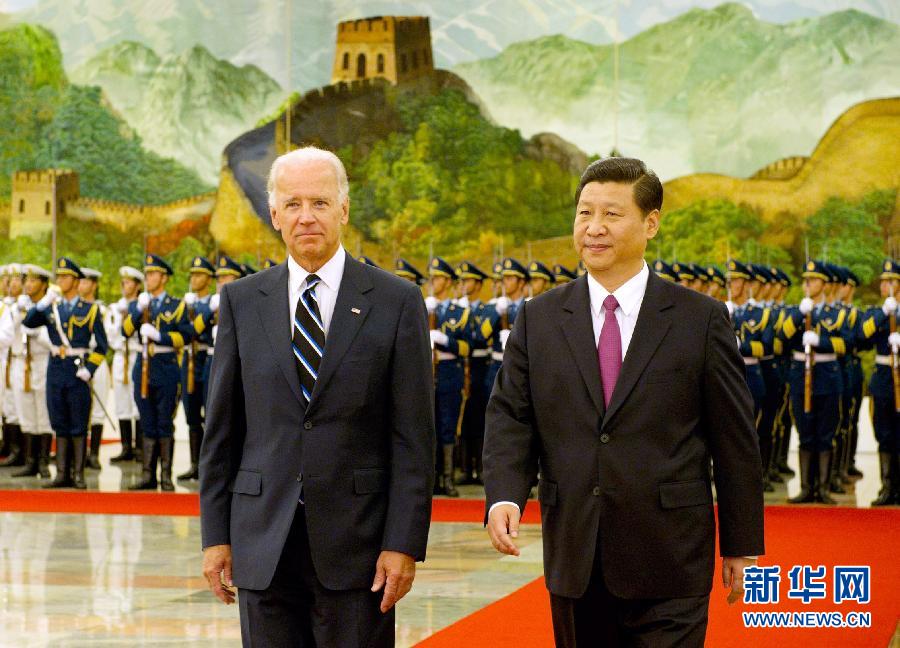 習近平舉行儀式歡迎美國副總統拜登訪華