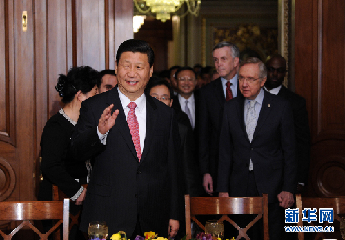 習近平會見美國國會參議院多數黨領袖里德