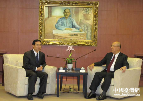 河北文化代表團在臺北拜會連戰、吳伯雄（組圖）