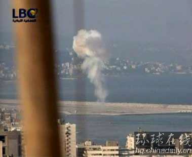 以戰機向貝魯特國際機場發射6枚火箭彈