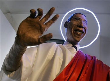 芝加哥學生創作耶穌塑像惹非議 只因用奧巴馬當原型