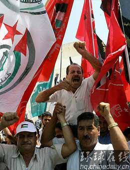 巴民眾抗議以色列入侵加沙