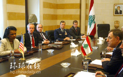 賴斯突訪黎巴嫩