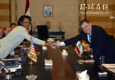 賴斯突訪黎巴嫩