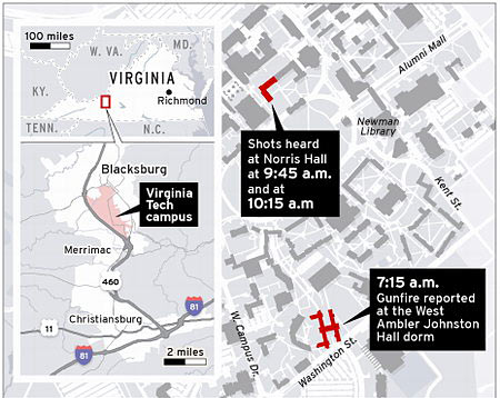 槍擊案發地點示意圖