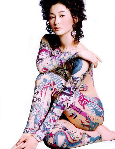 李小冉彩繪寫真繁花貼身