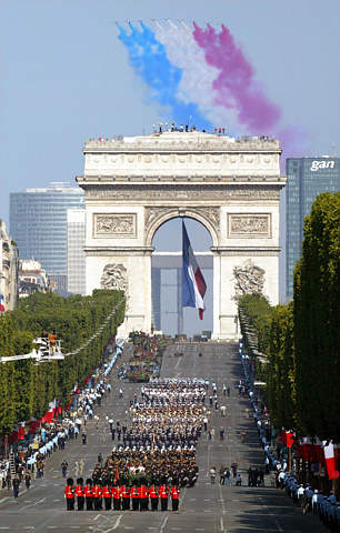 申辦奧運時的凱旋門和香榭麗舍大道
