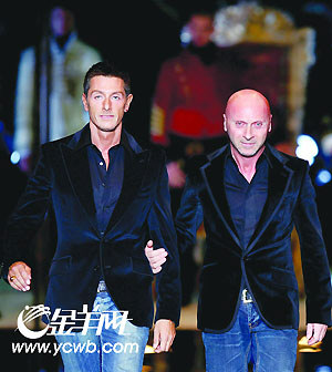 穿上D&G的酷男們(組圖)