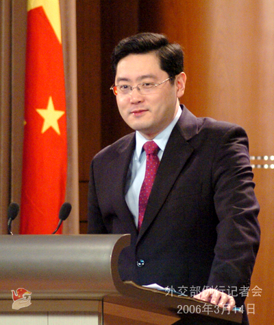 3月14日外交部發言人秦剛答記者問
