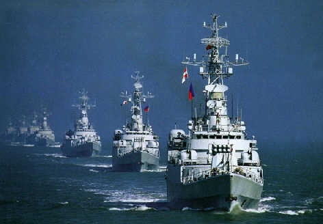 我海軍參加聯合反恐演習進印度洋